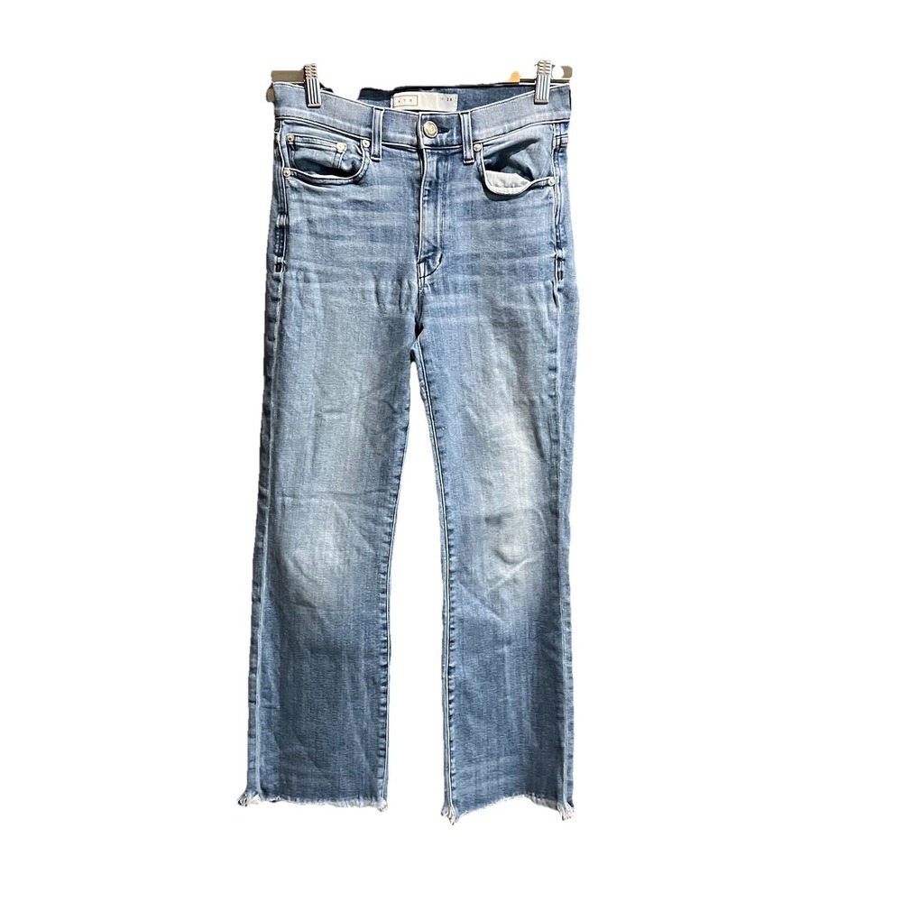 AYR Blue Bomb Pop Cropped Women's Fray Hem Jeans Size 28